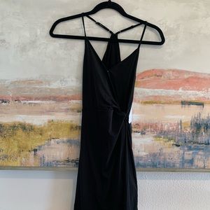 black mini dress